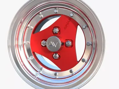 Advan 3 piece rim 3D model