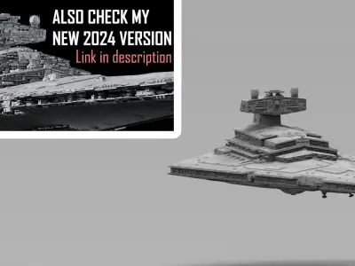 Imperial II Star Destroyer Star Wars - High detail level 3D model