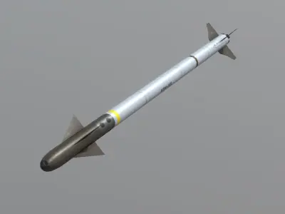 AIM-9X Sidewinder Low-poly 3D model