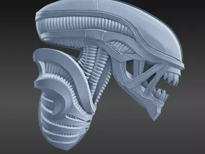 Xenomorph Cardboard Style 3D print model