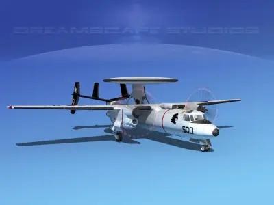 Grumman E-2C Hawkeye V04 3D model