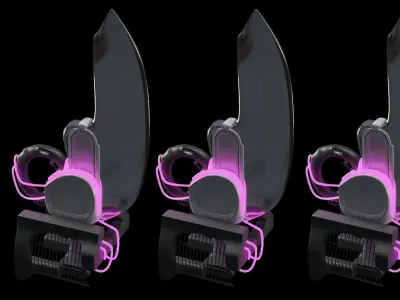 Futuristic Sword Cyberpunk 3D model