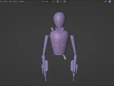 Futuristic Training Bot 3D model