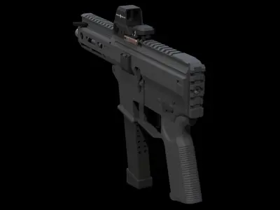 Angstadt Arms MDP-9 Low-poly 3D model