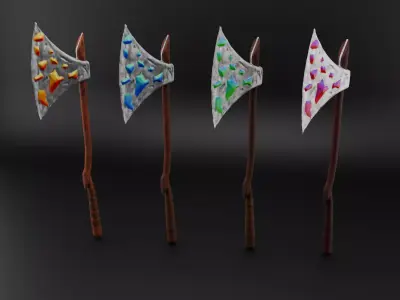 Magic Axe Low-poly 3D model
