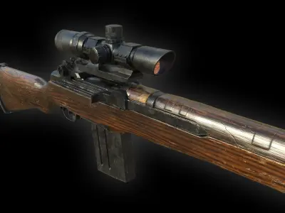 M14 Rifle - Low Poly Low-poly 3D model