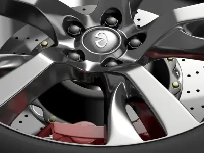 Infiniti Q70 wheel 3D model