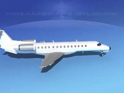 Embraer ERJ-135 Unmarked 1 3D model