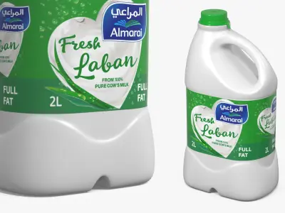 Almarai Fresh Laban Full Fat 2L 3D model