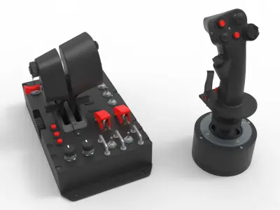 Aircraft control joystick  3D model