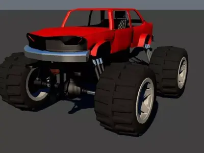 Monster Truck Free low-poly 3D model