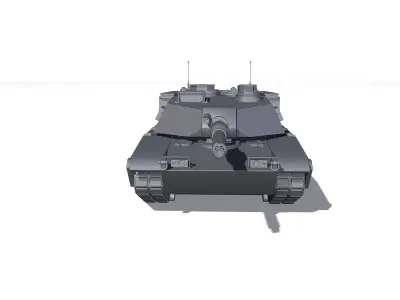 ABRAMS M1 tank Low-poly 3D model