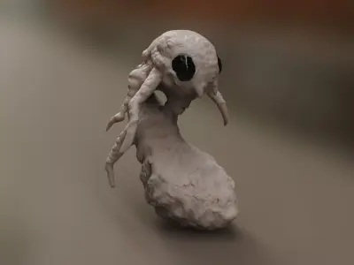worms creature  alien scifi  3D model