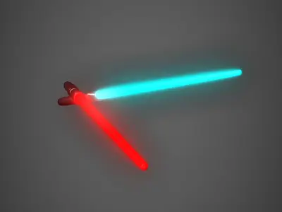 Lightsaber two star wars lightsabers 3D model
