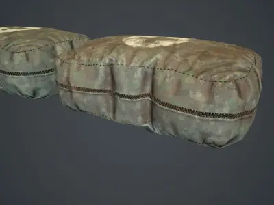 Camouflage First Aid Kit PBR Game Ready Low-poly 3D model