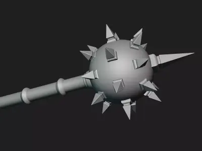 mace - Game ready 3D model - Medieval weapon Low-poly 3D model