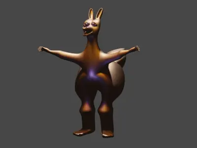 Squirrel cartoon Free low-poly 3D model