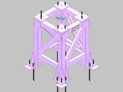 26401-Base for robot NACHI-NC510-Hight 1100 3D model