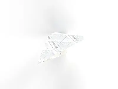 paper airplane Low-poly 3D model