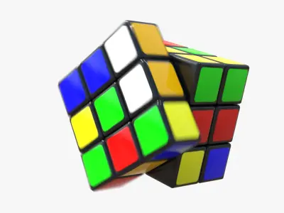 Animated Rubiks Cube 3x3 3D model