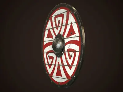 Viking Shield 22 Low-poly 3D model