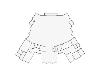 Commercial Interior Sketch - 8001-8500 SF - Xactimate 3D model