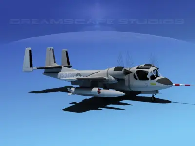Grumman OV-1D Mohawk V06 3D model