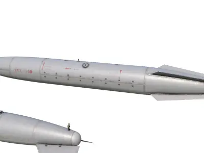 jettisonable external Fuel Tank of Chinese Combat Aircraft Low-poly 3D model