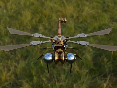 Mechanical Bug Low-poly 3D model