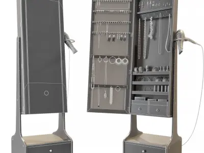 Mirror Organizer Cabinet 3D model