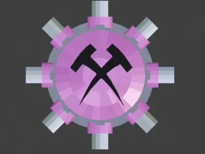 Tack Shooter Low-poly 3D model