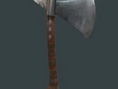 Tomahawk Axe Low-poly 3D model