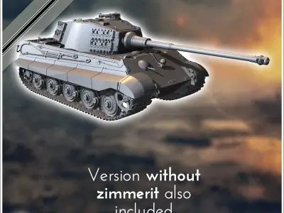 Panzer VI Tiger II Henschel - Germany Eastern Western Front Norm 3D print model