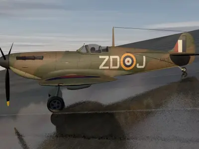 Supermarine Spitfire Mk-1 - revised 3D model