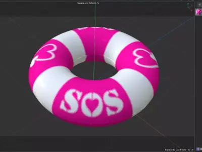 Flotador rosa 3D model