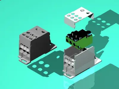 125A connector Free 3D model