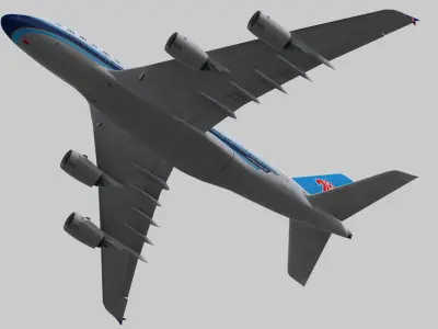 Airbus A380-8 China southern airlines livery Low-poly 3D model