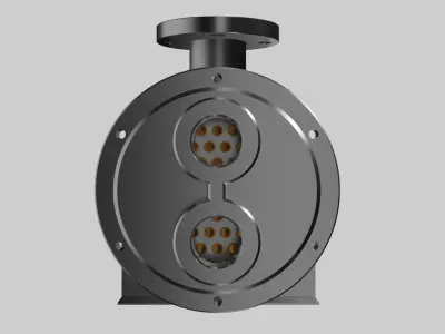  Industrial oil heat exchanger 3D model