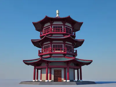Chinese temple 3D model