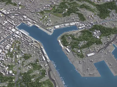 Keelung Low-poly 3D model