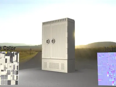 Electrical Distribution Cabinet 166 Low-poly 3D model