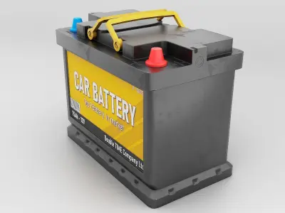 LOW POLY Car Battery 3D model Low-poly 3D model