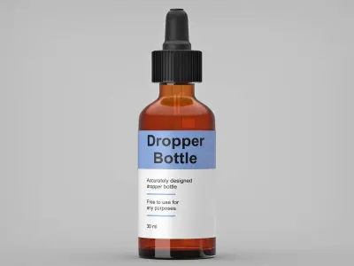 Realistic  Dropper Bottle 3D model