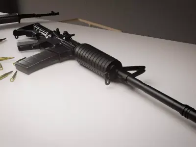 AR-15-Carabine Low-poly 3D model