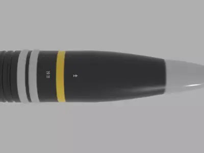 88mm Japanese HE-TF Low-poly 3D model