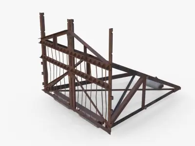 Belgian Gate Low-poly 3D model