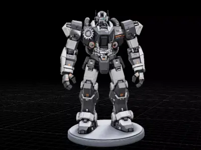 Sci-Fi Mech Robot 3D Printable Model  3D print model