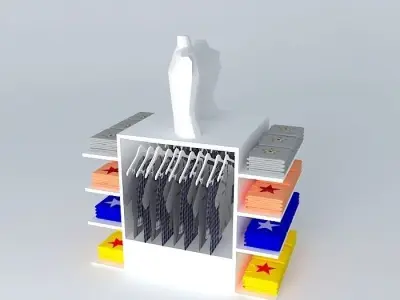 01 exhibitor white Free 3D model
