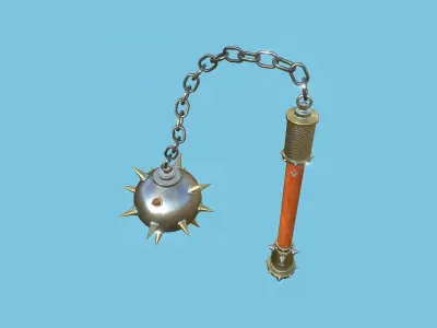 Medieval Flail 03 Luxury - Character Fantasy Weaponry Low-poly 3D model