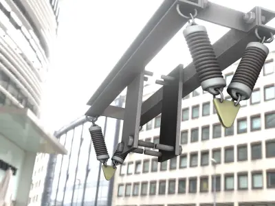 Electricity Poles Insulators 6 - Object 103 Low-poly 3D model